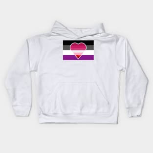 Lesbian Asexual Flag Kids Hoodie